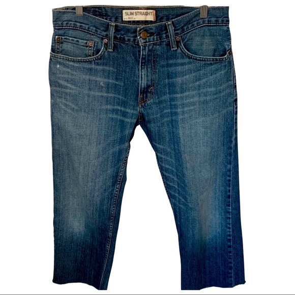 Levi's Denim - LEVI’S 514 Slim Straight Cropped Capri Jeans 100% Cotton Denim